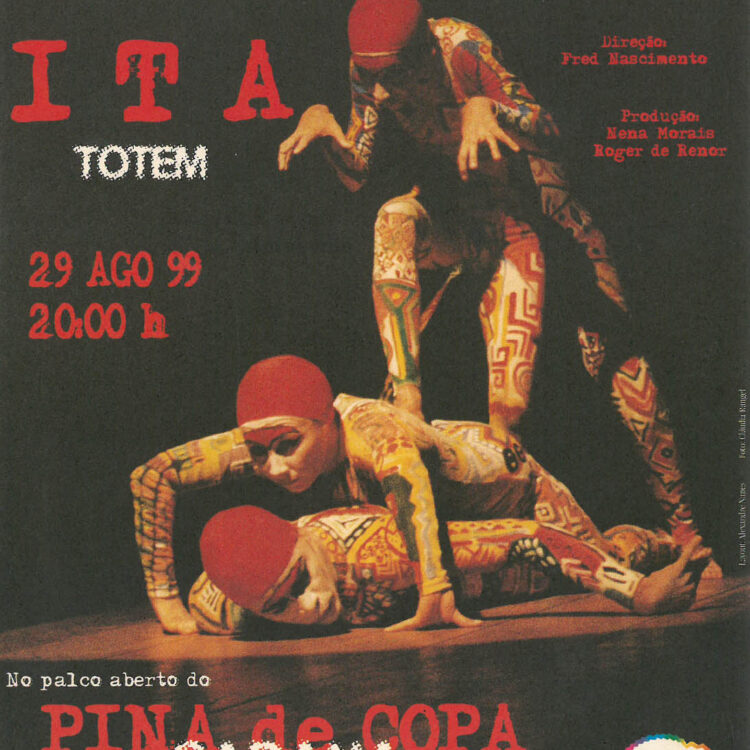 Folder de apresentação do espetáculo “ITA” realizada no Pina de Copacabana
