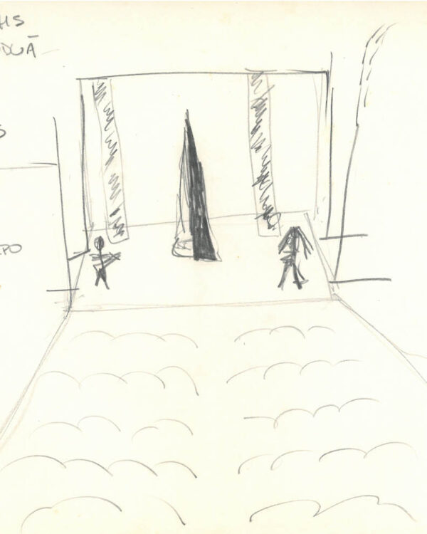 Esboço de cenário do espetáculo “ITA”